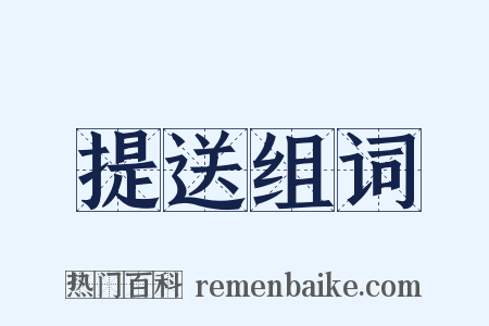 提送组词是什么意思的图片